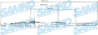 C0956B SAMKO Тросик, cтояночный тормоз