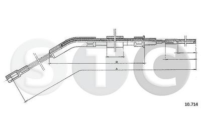 T483689 STC Тросик, cтояночный тормоз