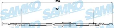 C0474B SAMKO Тросик, cтояночный тормоз