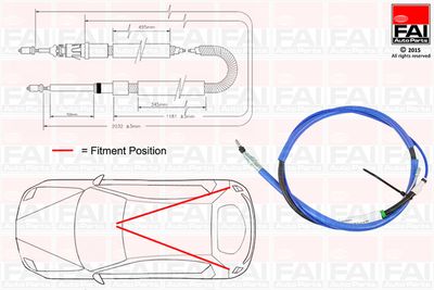 FBC0013 FAI AutoParts Тросик, cтояночный тормоз