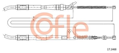 171468 COFLE Тросик, cтояночный тормоз