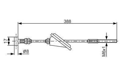 1987482259 BOSCH Тросик, cтояночный тормоз