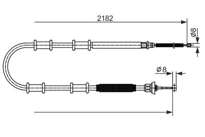 1987482594 BOSCH Тросик, cтояночный тормоз