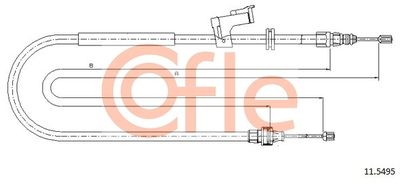 115495 COFLE Тросик, cтояночный тормоз