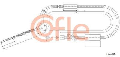 109335 COFLE Тросик, cтояночный тормоз