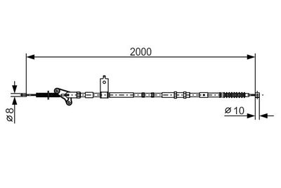 1987482787 BOSCH Тросик, cтояночный тормоз