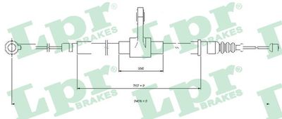 C1416B LPR Тросик, cтояночный тормоз