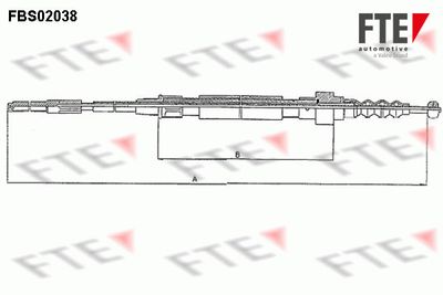 FBS02038 FTE Тросик, cтояночный тормоз