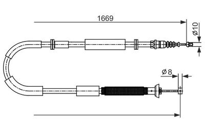 1987482588 BOSCH Тросик, cтояночный тормоз