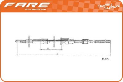 18607 FARE SA Тросик, cтояночный тормоз
