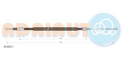 3502221 ADRIAUTO Тросик, cтояночный тормоз