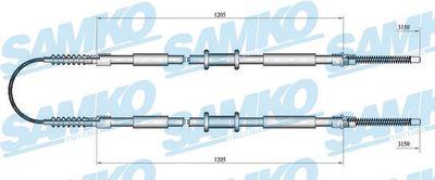 C0179B SAMKO Тросик, cтояночный тормоз