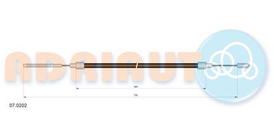 070202 ADRIAUTO Тросик, cтояночный тормоз