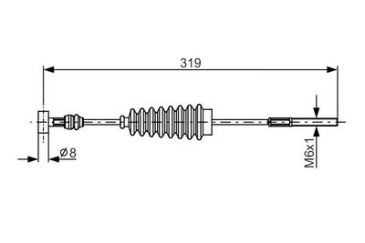 1987482157 BOSCH Тросик, cтояночный тормоз