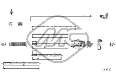 81364 Metalcaucho Тросик, cтояночный тормоз