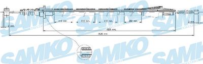 C1542B SAMKO Тросик, cтояночный тормоз