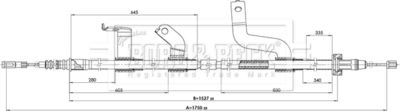 BKB3903 BORG & BECK Тросик, cтояночный тормоз