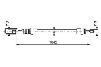 1987477422 BOSCH Тросик, cтояночный тормоз