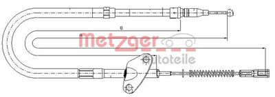109872 METZGER Тросик, cтояночный тормоз