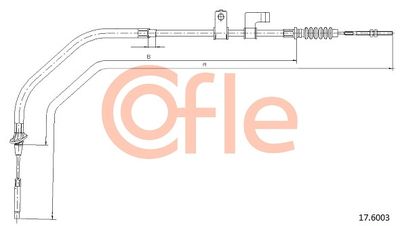 176003 COFLE Тросик, cтояночный тормоз