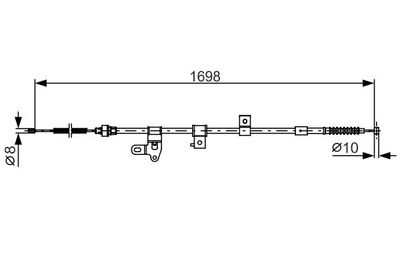 1987482346 BOSCH Тросик, cтояночный тормоз