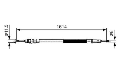 1987482007 BOSCH Тросик, cтояночный тормоз