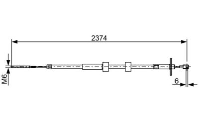 1987482499 BOSCH Тросик, cтояночный тормоз