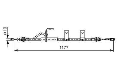 1987482404 BOSCH Тросик, cтояночный тормоз