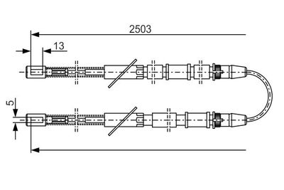 1987482009 BOSCH Тросик, cтояночный тормоз