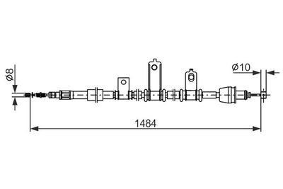 1987482920 BOSCH Тросик, cтояночный тормоз