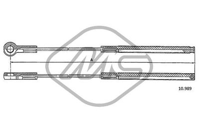 80938 Metalcaucho Тросик, cтояночный тормоз