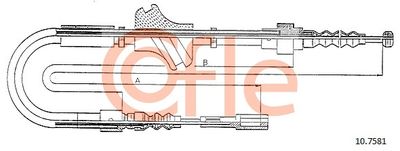 107581 COFLE Тросик, cтояночный тормоз