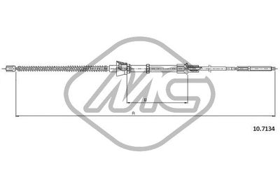 83736 Metalcaucho Тросик, cтояночный тормоз