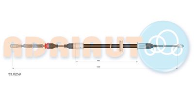 330259 ADRIAUTO Тросик, cтояночный тормоз