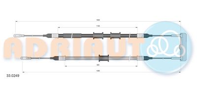 330249 ADRIAUTO Тросик, cтояночный тормоз