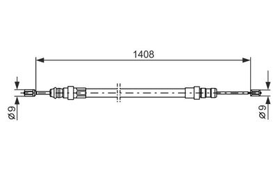 1987477488 BOSCH Тросик, cтояночный тормоз