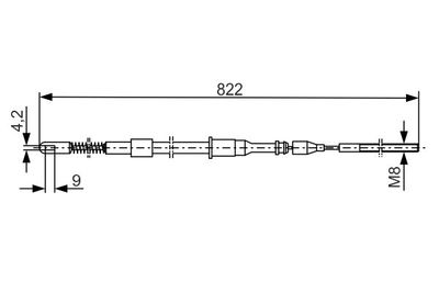 1987477131 BOSCH Тросик, cтояночный тормоз