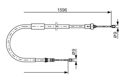 1987482334 BOSCH Тросик, cтояночный тормоз