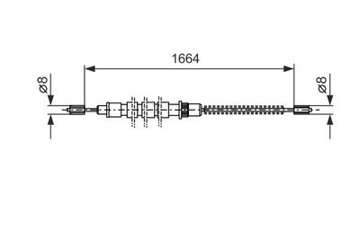 1987477518 BOSCH Тросик, cтояночный тормоз