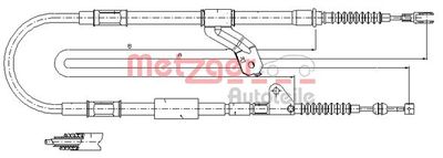 171419 METZGER Тросик, cтояночный тормоз