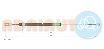 070271 ADRIAUTO Тросик, cтояночный тормоз