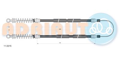 110215 ADRIAUTO Тросик, cтояночный тормоз