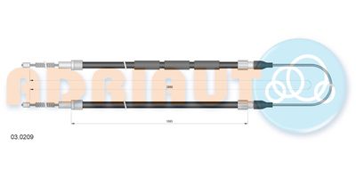 030209 ADRIAUTO Тросик, cтояночный тормоз
