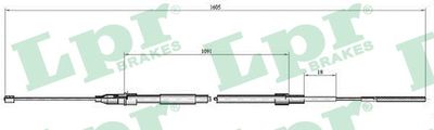 C0651B LPR Тросик, cтояночный тормоз