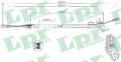 C0444B LPR Тросик, cтояночный тормоз