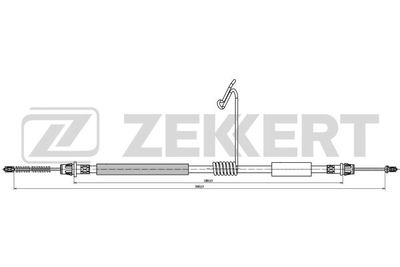 BZ1225 ZEKKERT Тросик, cтояночный тормоз