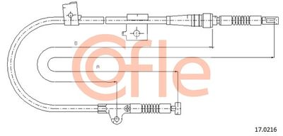 170216 COFLE Тросик, cтояночный тормоз