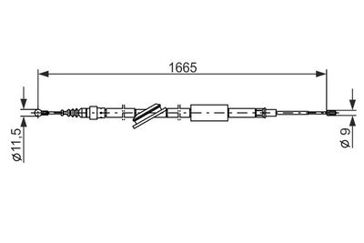 1987477249 BOSCH Тросик, cтояночный тормоз