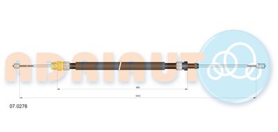 070276 ADRIAUTO Тросик, cтояночный тормоз
