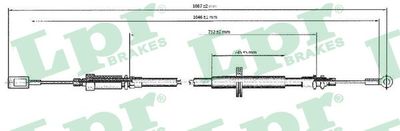 C0173B LPR Тросик, cтояночный тормоз